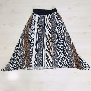NWT Fortune + Ivy Women’s Plus 1X Animal Print Skirt Handkerchief Hem